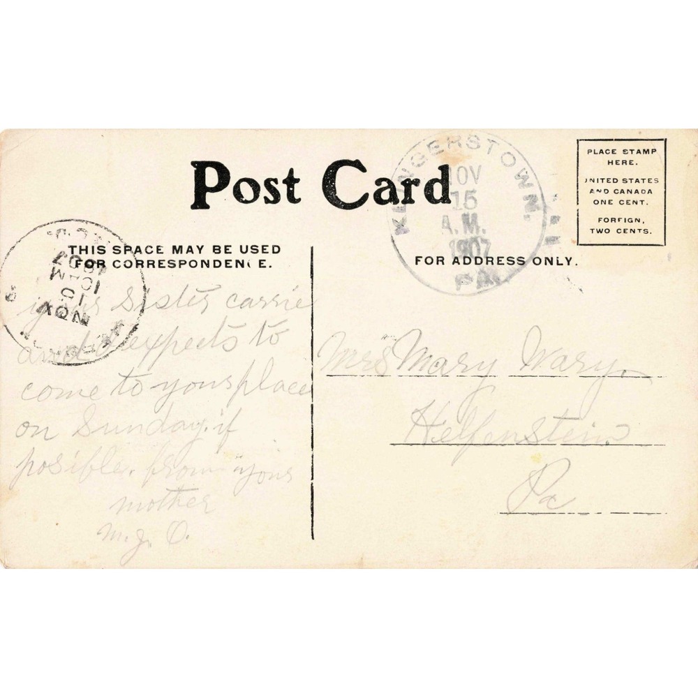 Antique 1907 Postcard Mustard Vinegar Girls Playing Jump Rope Dog Hagerstown MD - Picture 2 of 2